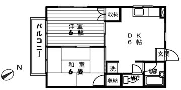 加賀見ハイツの間取り画像
