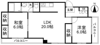 レジデンスオザキの間取り画像
