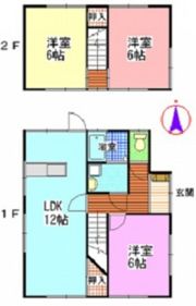 森様借家 一番北の間取り画像