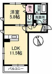 プロヌーブ富田の間取り画像