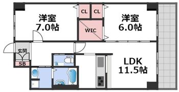 エーデル深江橋の間取り画像
