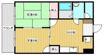 コーポラス福乃湯の間取り画像