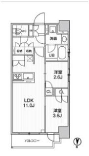 シーズンフラッツ菊川WESTの間取り画像