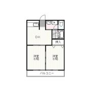 高砂ハイツ Bの間取り画像