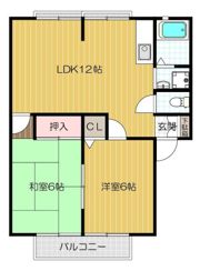 ハイツカトレア Dの間取り画像