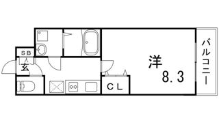 グランデ六甲道の間取り画像