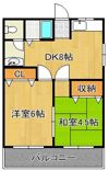 大喜ハイツの間取り画像