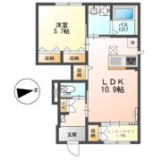 片鉾本町A棟新築アパートの間取り画像