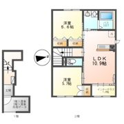 片鉾本町A棟新築アパートの間取り画像