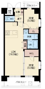 スプランディッド難波WESTIIIの間取り画像