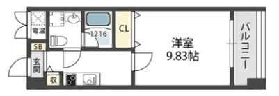 モンサンミッシェル北浜の間取り画像