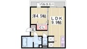 フラット松原の間取り画像