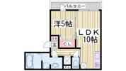 フラット松原の間取り画像