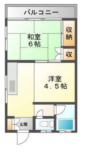 大谷コーポの間取り画像