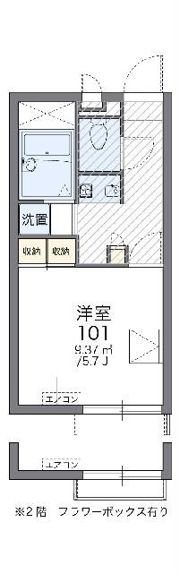 レオパレスカノイヅカの間取り画像