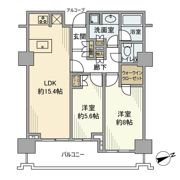 プラウドタワー芝浦の間取り画像