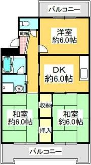 鳴瀬マンション(ナルセマンション)の間取り画像