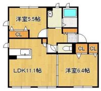 ヴィラ・グリーンA棟の間取り画像