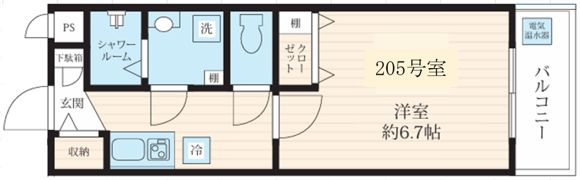 フォセット高砂の間取り画像
