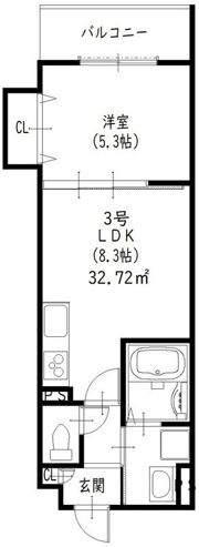 クリエオーレ藤阪中町Ⅱの間取り画像