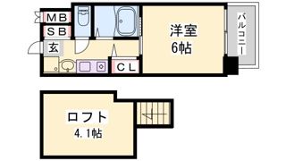エステムコート三宮駅前ラ・ドゥーの間取り画像