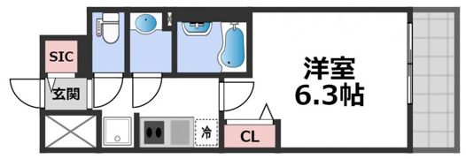 プレサンス上町台筆ヶ崎 NORTHの間取り画像