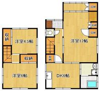 藤見町貸家 1の間取り画像