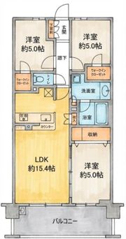 プラウド枚方の間取り画像