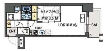 ラ・フォルム天満橋EASTの間取り画像