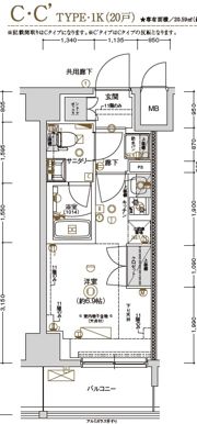 クレストタップ川崎Ⅱの間取り画像