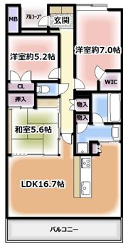 サンマークスだいにちフォレストコートC棟の間取り画像