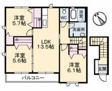 ガーデンヴィラSAKURA A棟の間取り画像