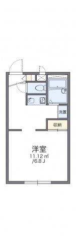 レオパレスメルベーユ徳行の間取り画像