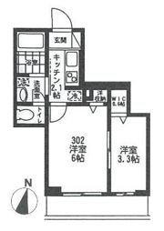 ビューノ五反野の間取り画像