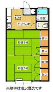 ハイツ北上の間取り画像