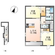 クエルチア Bの間取り画像