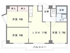 奥センチュリーハイツⅡの間取り画像