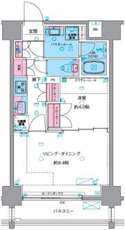 GENOVIA浅草Ⅵskygardenの間取り画像