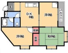 赤井マンション香里の間取り画像
