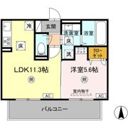 SAKURA A棟の間取り画像