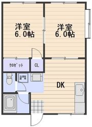 パークサイドハイツB棟の間取り画像