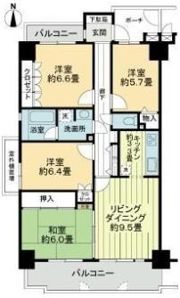 サーパス萱町公園の間取り画像