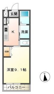 Lapis Lazuli K（ラピスラズリケー）の間取り画像