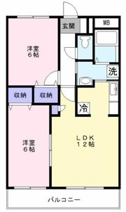 フレア鳩ケ谷の間取り画像
