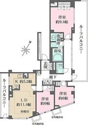 パークハウス中目黒の間取り画像