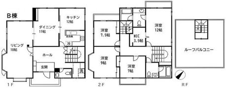 レジデンスヒルトップガーデンの間取り画像