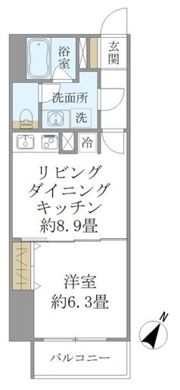 SS．FLAT神楽坂southの間取り画像