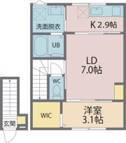 Felice 春のそよ風とラテの間取り画像