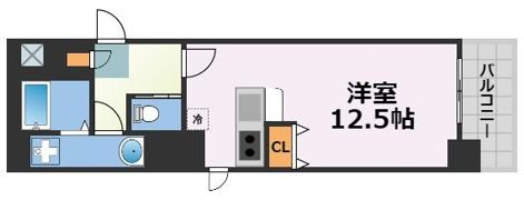 アスヴェル大阪城WESTⅡの間取り画像