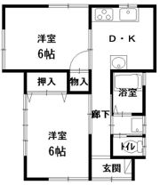河田貸家の間取り画像